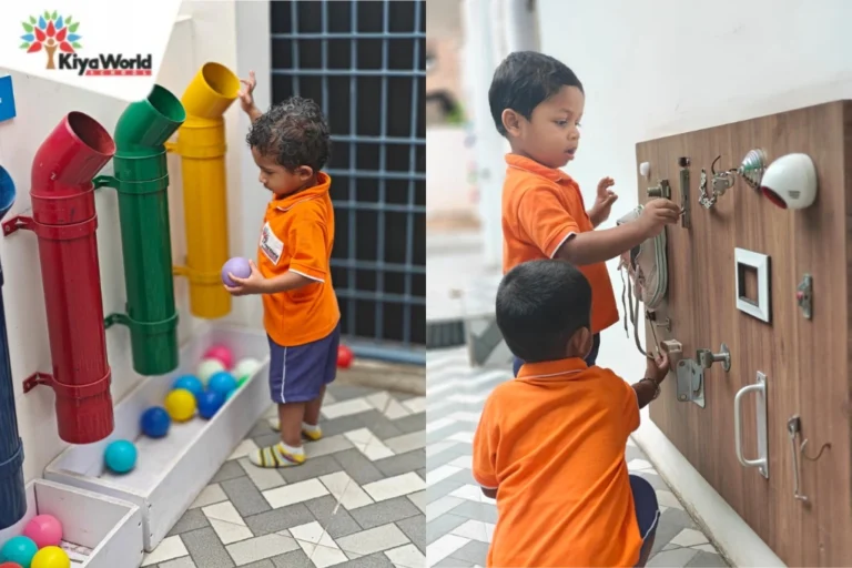 child doing life skills activity