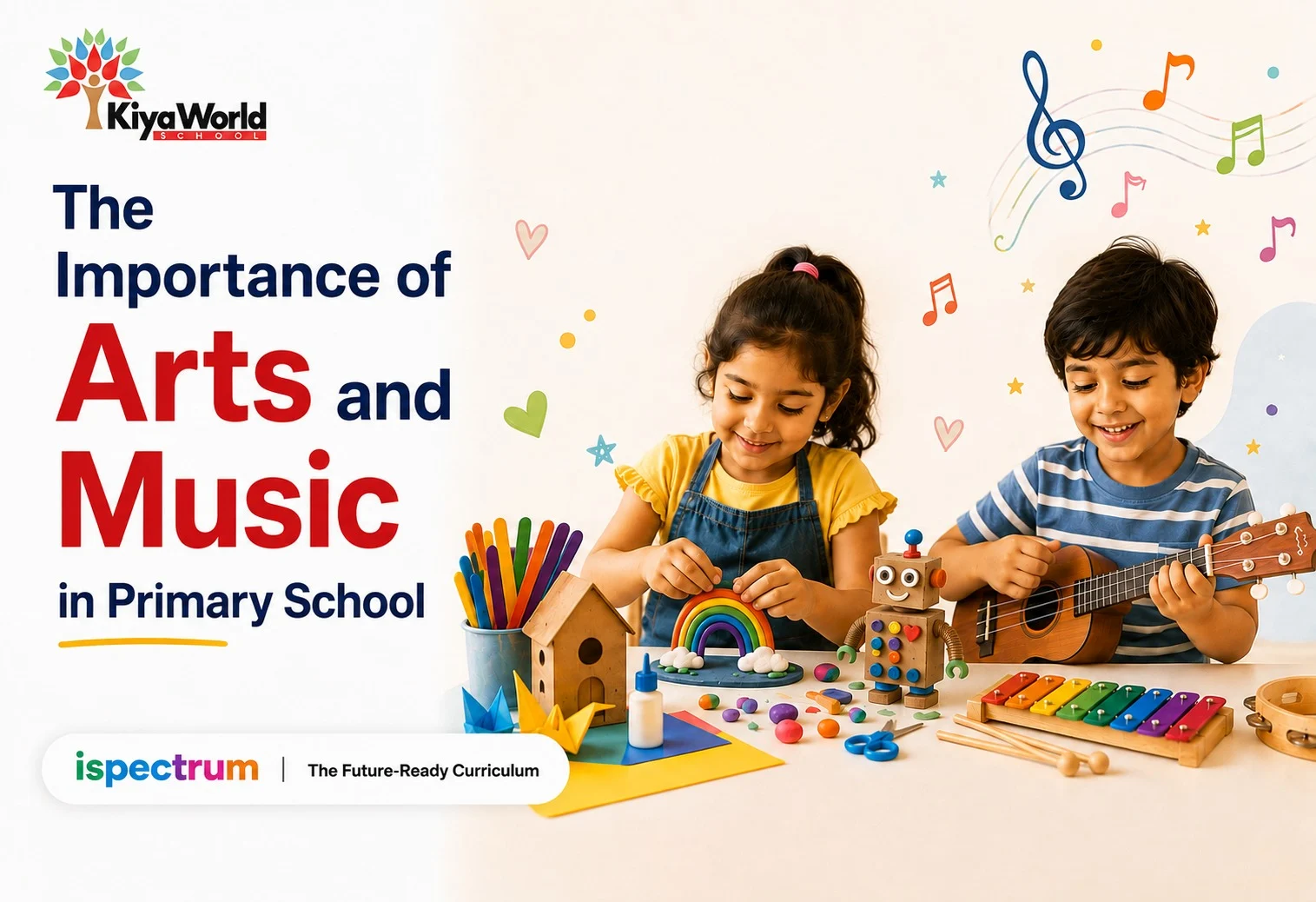 children showing the importance of art and music
